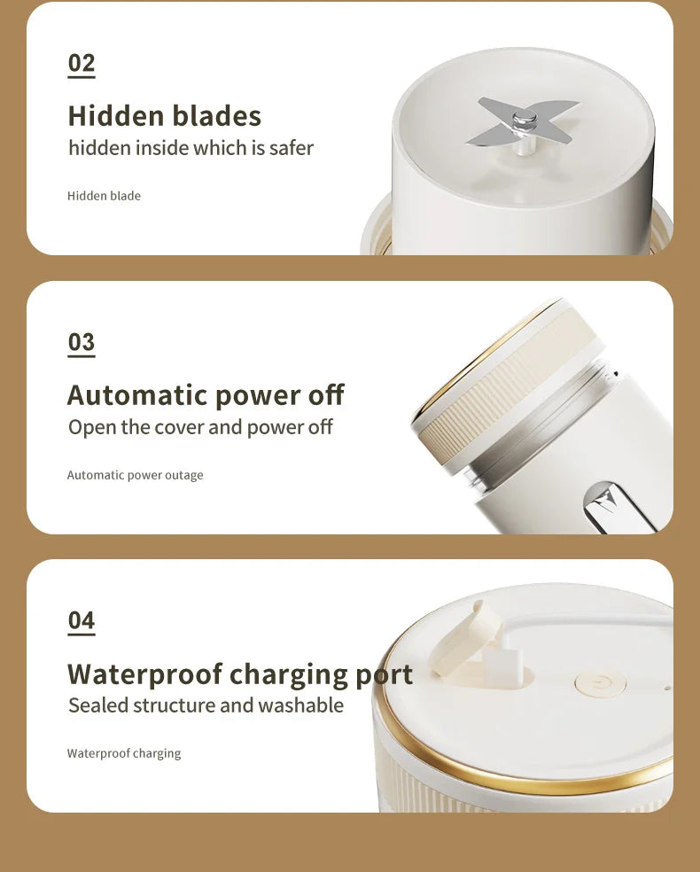 Batidora Portátil MiniBlend™ – Recargable, Compacta y Perfecta para Zumos y Smoothies