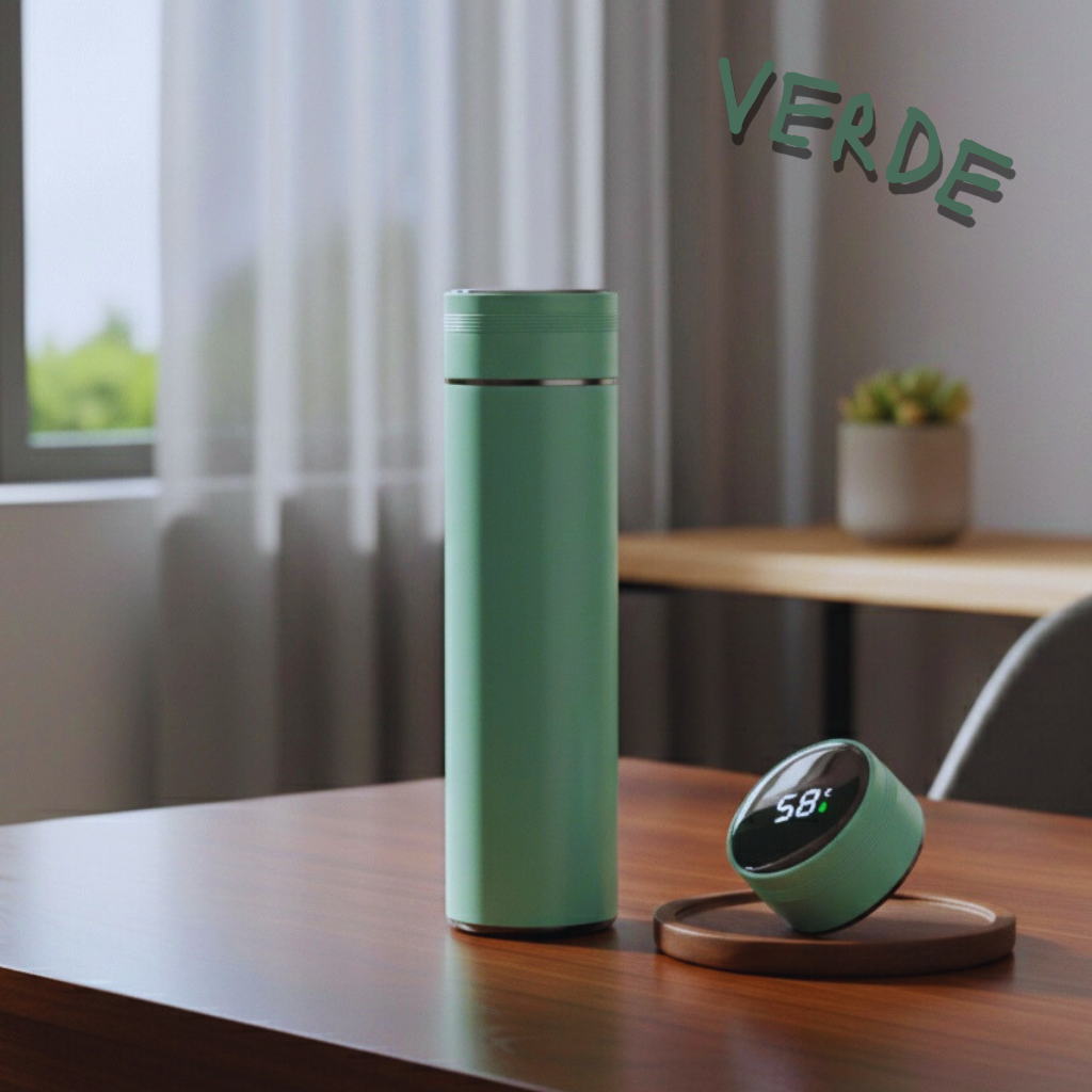 Botella térmica 500 ml con display de temperatura – Acero inoxidable