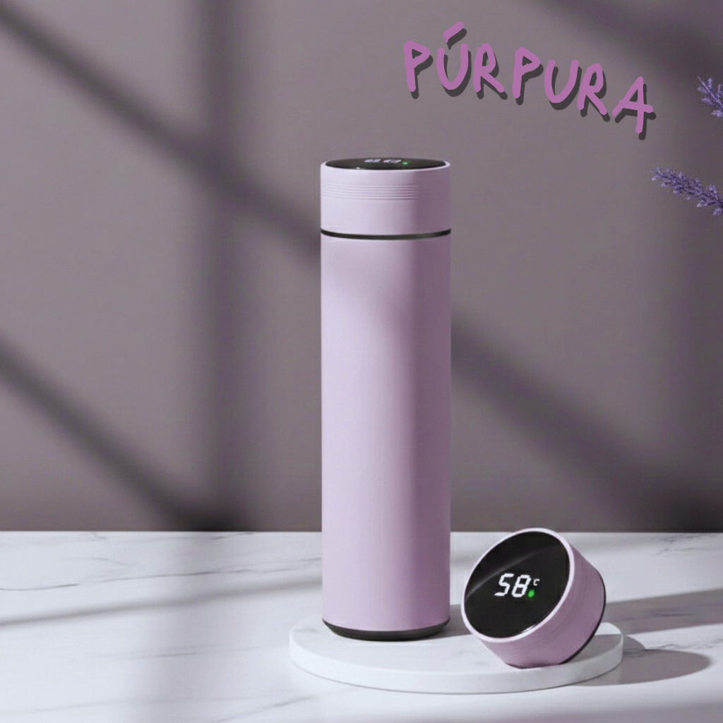 Botella térmica 500 ml con display de temperatura – Acero inoxidable