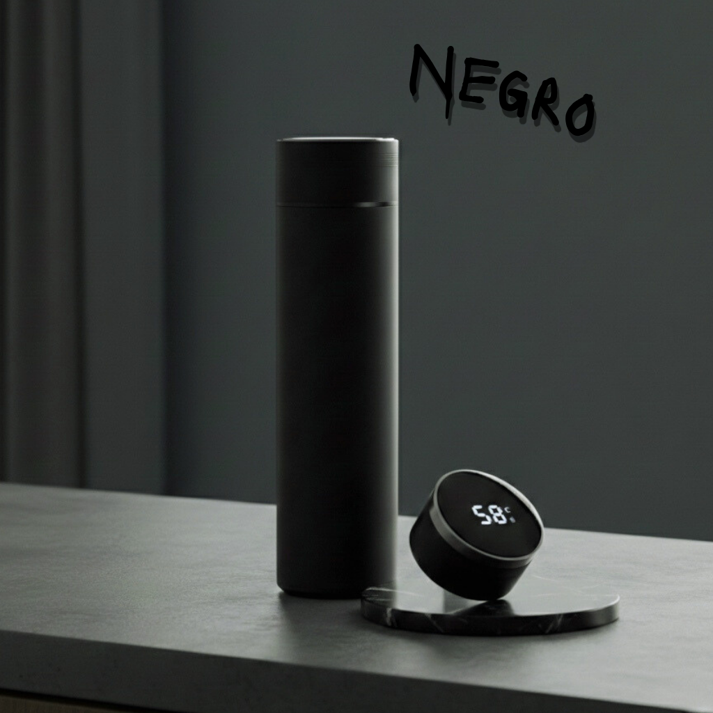 Botella térmica 500 ml con display de temperatura – Acero inoxidable