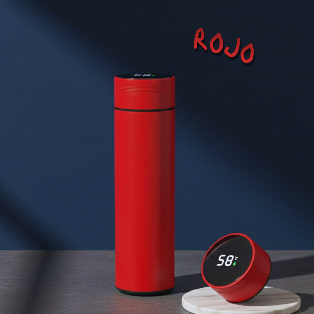 Botella térmica 500 ml con display de temperatura – Acero inoxidable