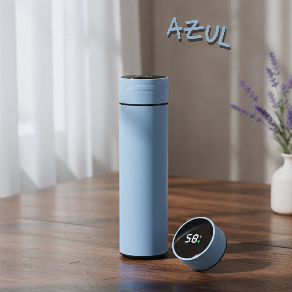 Botella térmica 500 ml con display de temperatura – Acero inoxidable