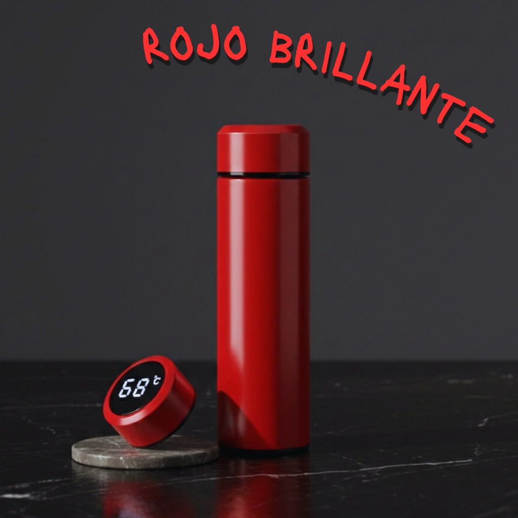 Botella térmica 500 ml con display de temperatura – Acero inoxidable