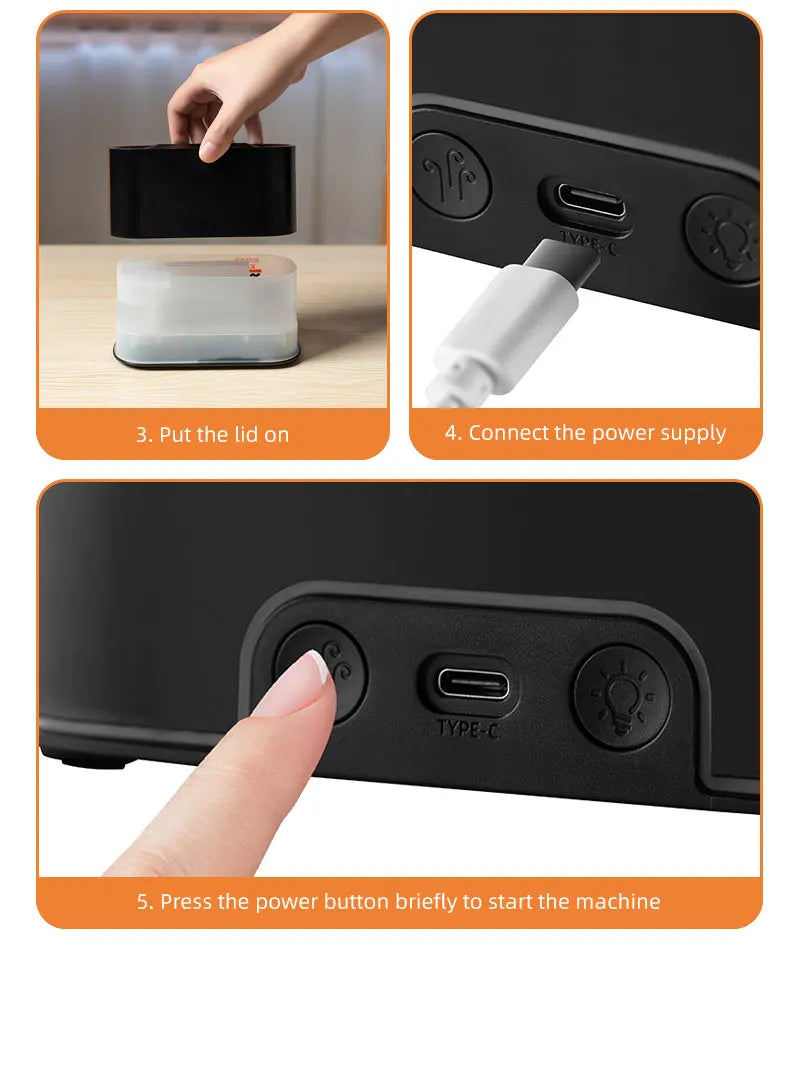 Difusor aromático con efecto llama – Ambiente cálido y relajante, 7 modo de luces, silencioso y apagado automático