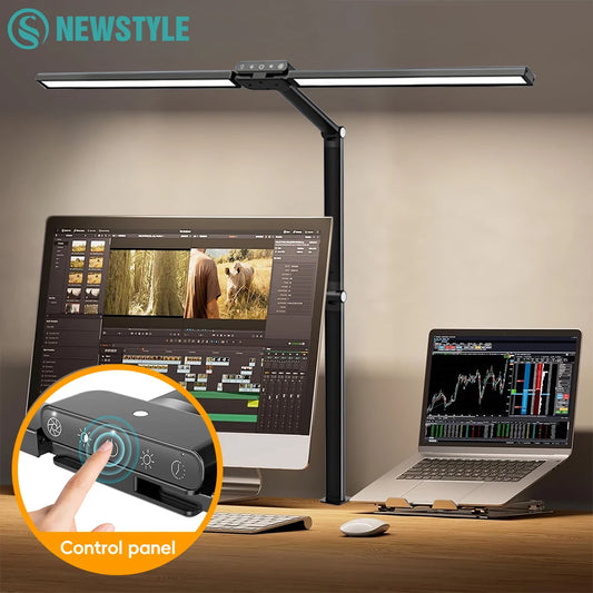 Lámpara LED 24W de escritorio — doble cabezal ajustable