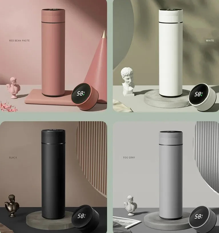 Botella térmica 500 ml con display de temperatura – Acero inoxidable