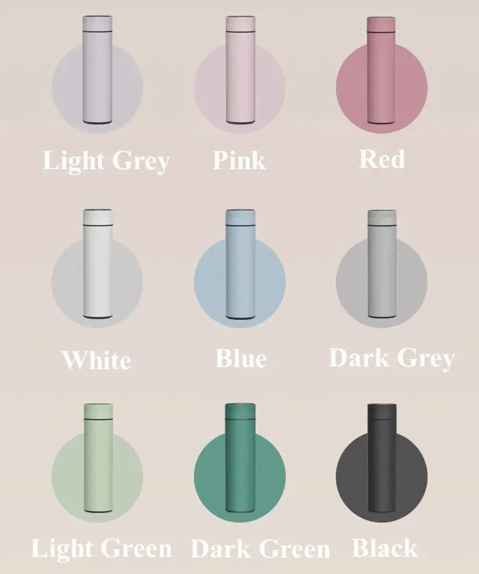 Botella térmica 500 ml con display de temperatura – Acero inoxidable