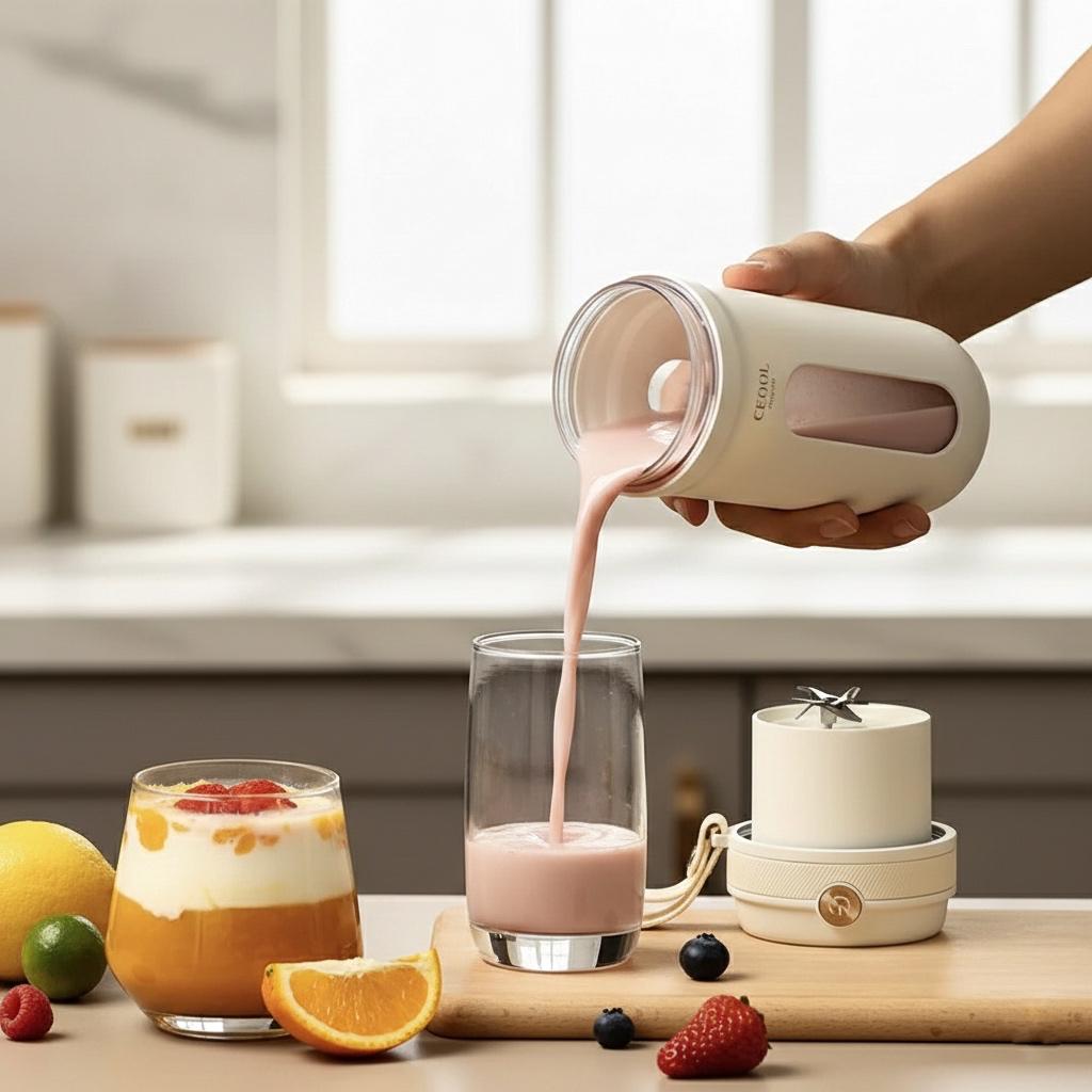 Batidora Portátil MiniBlend™ – Recargable, Compacta y Perfecta para Zumos y Smoothies